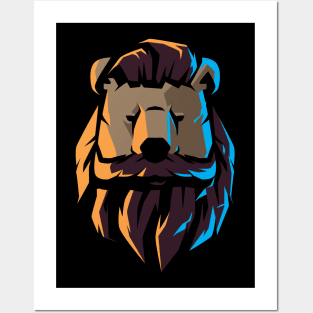 hipster bear Posters and Art